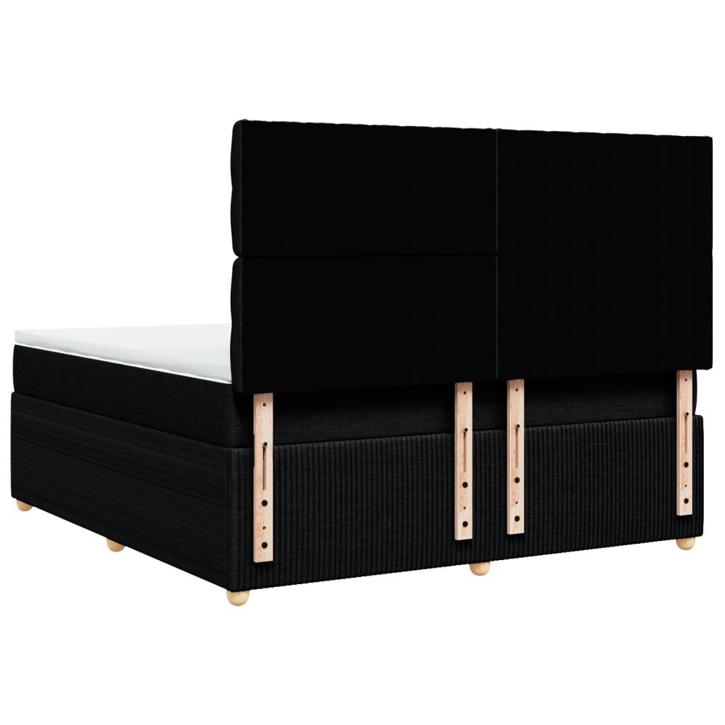 Boxspring met matras stof zwart 180x200 cm is nu te koop bij PeponiXL, paradijselijk wonen!