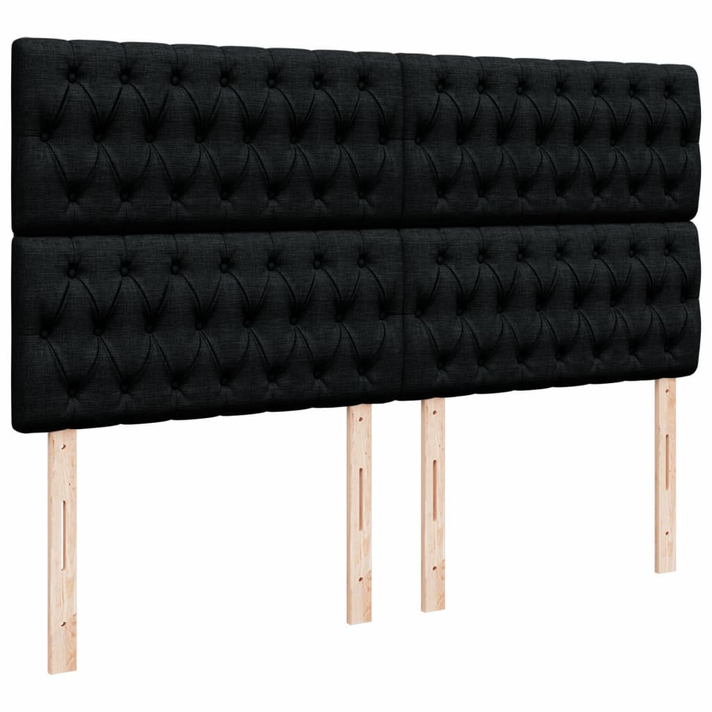 Boxspring met matras stof zwart 180x200 cm is nu te koop bij PeponiXL, paradijselijk wonen!