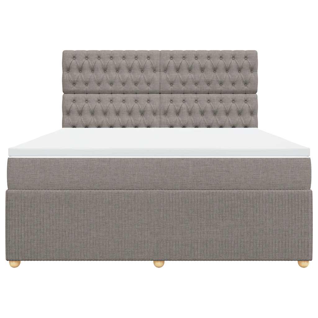 Boxspring met matras stof taupe 180x200 cm is nu te koop bij PeponiXL, paradijselijk wonen!