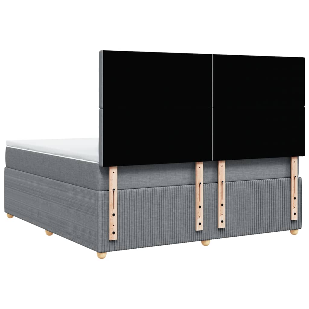 Boxspring met matras stof lichtgrijs 180x200 cm is nu te koop bij PeponiXL, paradijselijk wonen!