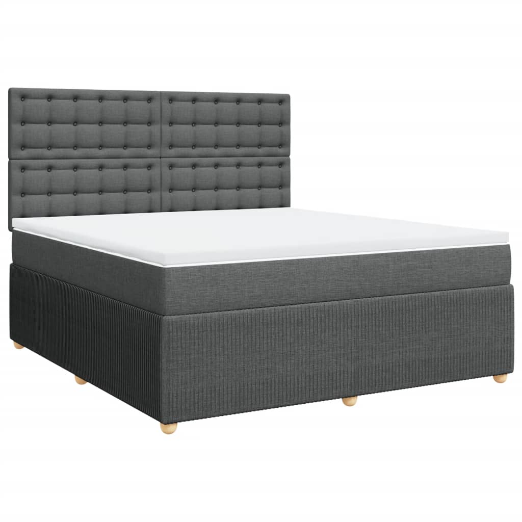 Boxspring met matras stof donkergrijs 180x200 cm is nu te koop bij PeponiXL, paradijselijk wonen!