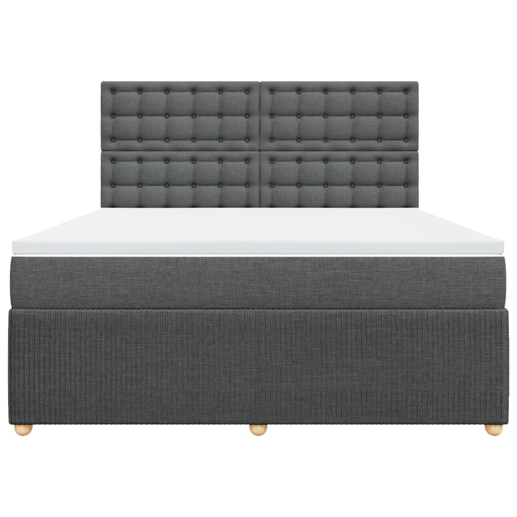 Boxspring met matras stof donkergrijs 180x200 cm is nu te koop bij PeponiXL, paradijselijk wonen!