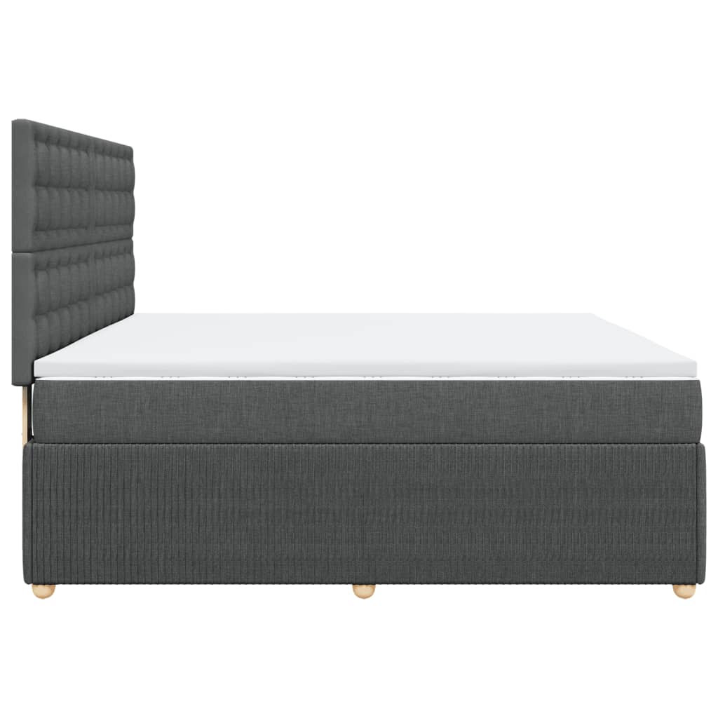 Boxspring met matras stof donkergrijs 180x200 cm is nu te koop bij PeponiXL, paradijselijk wonen!