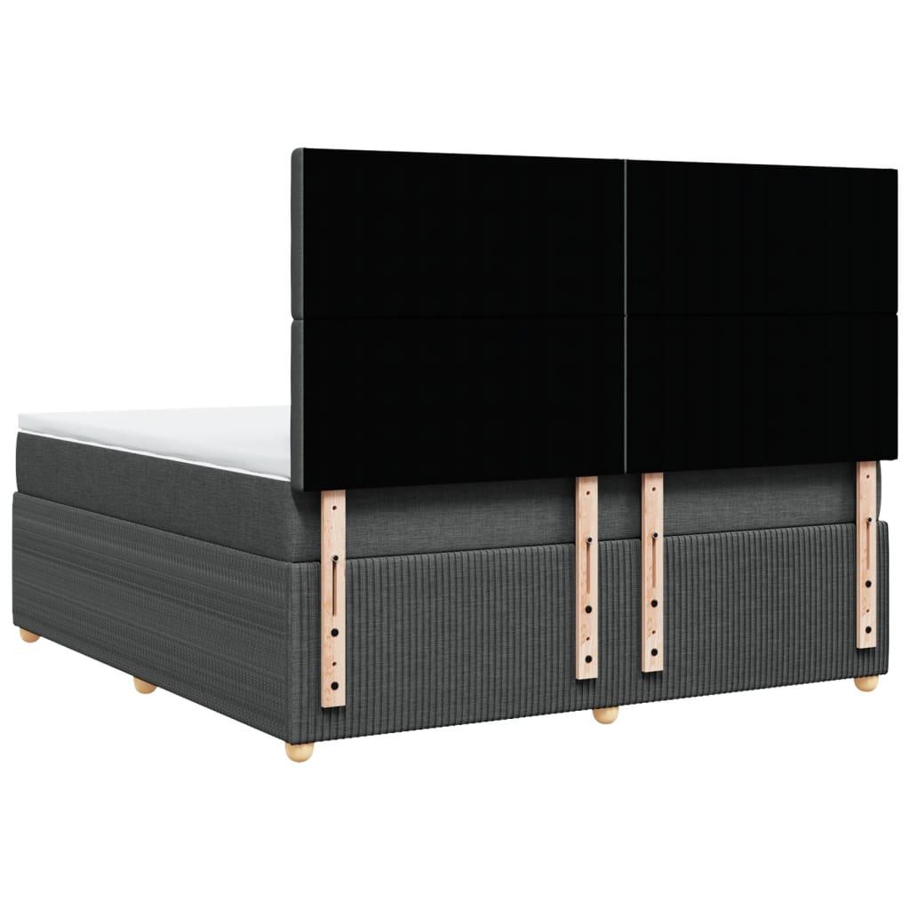 Boxspring met matras stof donkergrijs 180x200 cm is nu te koop bij PeponiXL, paradijselijk wonen!
