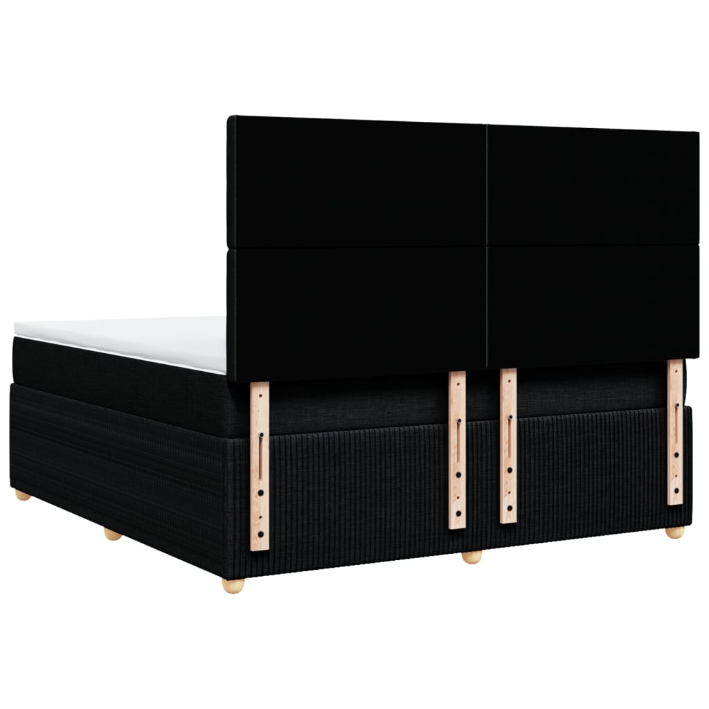 Boxspring met matras stof zwart 180x200 cm is nu te koop bij PeponiXL, paradijselijk wonen!