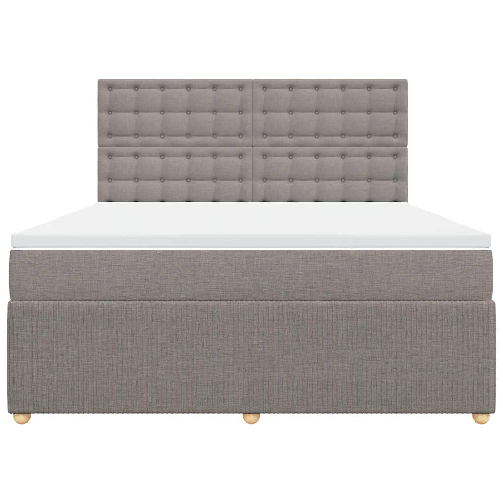 Boxspring met matras stof taupe 180x200 cm is nu te koop bij PeponiXL, paradijselijk wonen!