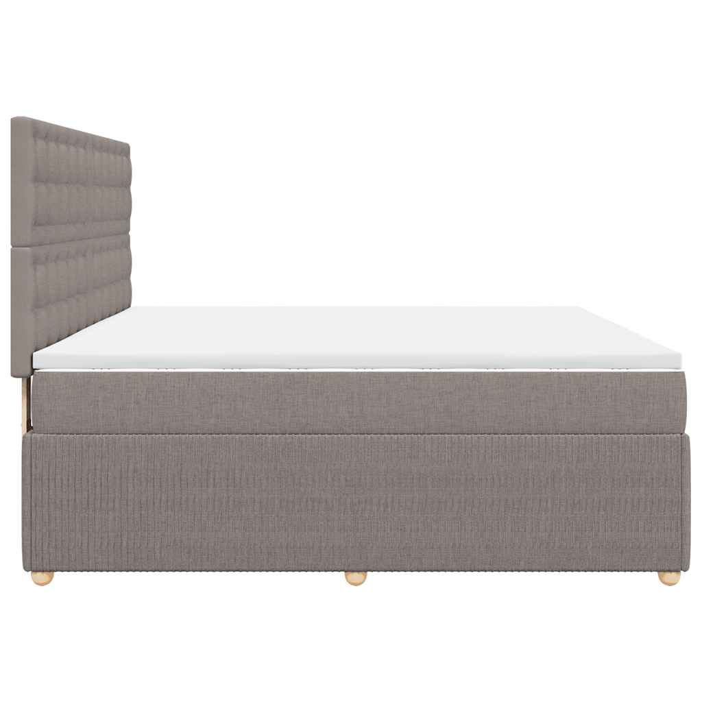 Boxspring met matras stof taupe 180x200 cm is nu te koop bij PeponiXL, paradijselijk wonen!