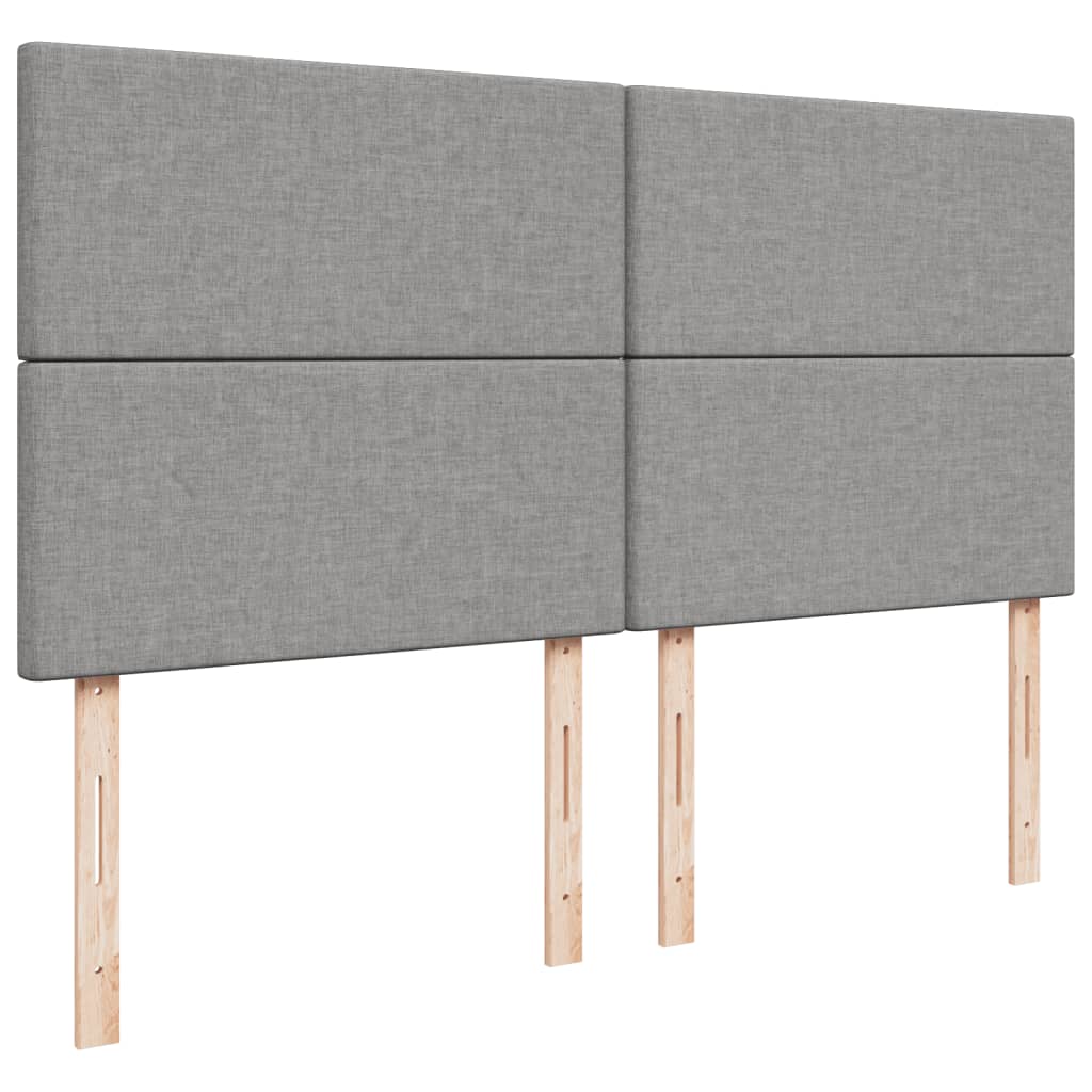Boxspring met matras stof lichtgrijs 200x200 cm is nu te koop bij PeponiXL, paradijselijk wonen!