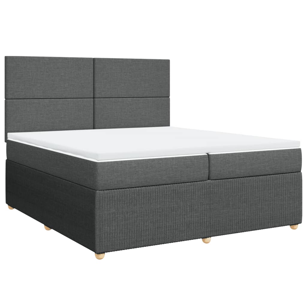 Boxspring met matras stof donkergrijs 200x200 cm is nu te koop bij PeponiXL, paradijselijk wonen!