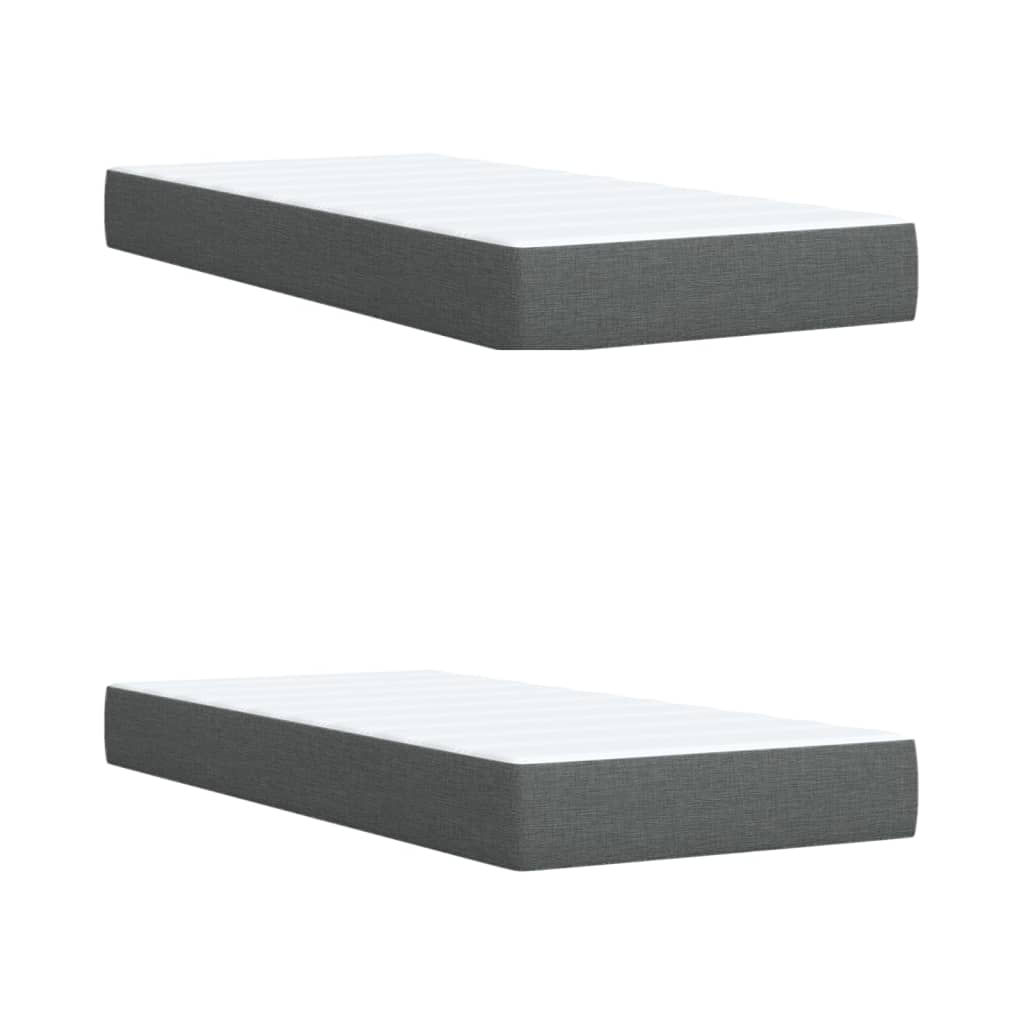 Boxspring met matras stof donkergrijs 200x200 cm is nu te koop bij PeponiXL, paradijselijk wonen!