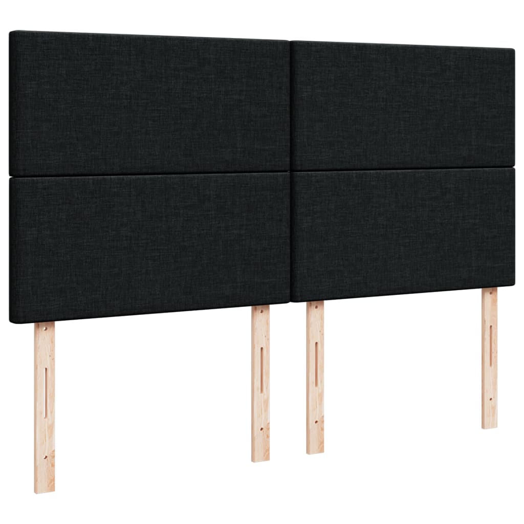 Boxspring met matras stof zwart 200x200 cm is nu te koop bij PeponiXL, paradijselijk wonen!
