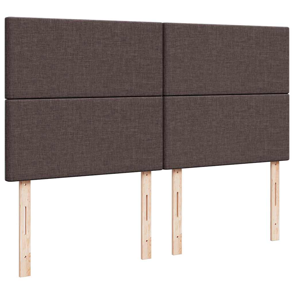 Boxspring met matras stof donkerbruin 200x200 cm is nu te koop bij PeponiXL, paradijselijk wonen!