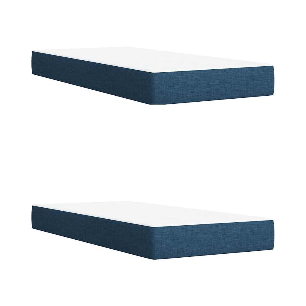 Boxspring met matras stof blauw 200x200 cm is nu te koop bij PeponiXL, paradijselijk wonen!