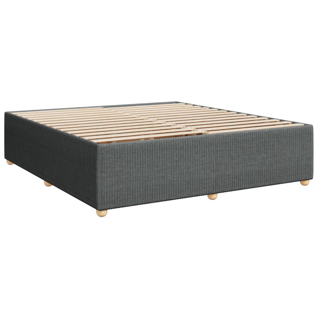 Boxspring met matras stof donkergrijs 200x200 cm is nu te koop bij PeponiXL, paradijselijk wonen!