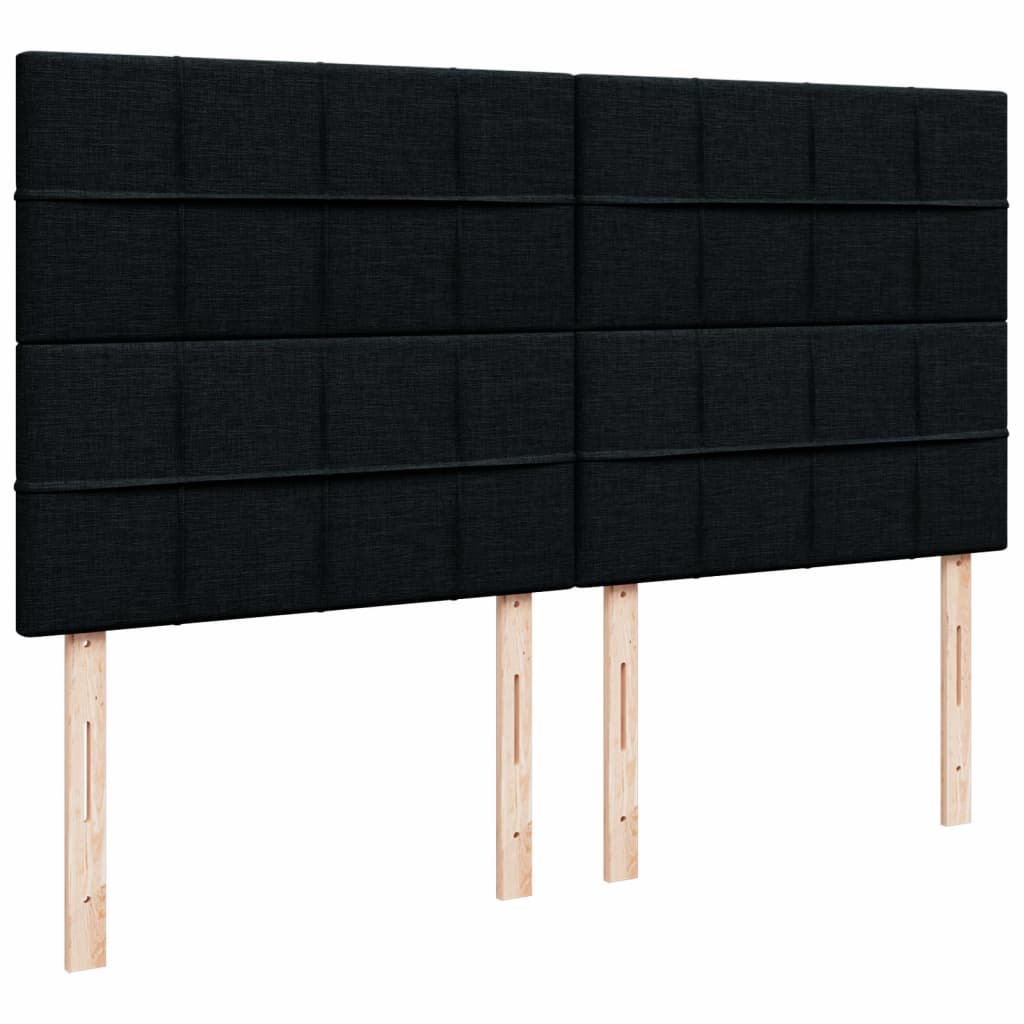 Boxspring met matras stof zwart 200x200 cm is nu te koop bij PeponiXL, paradijselijk wonen!