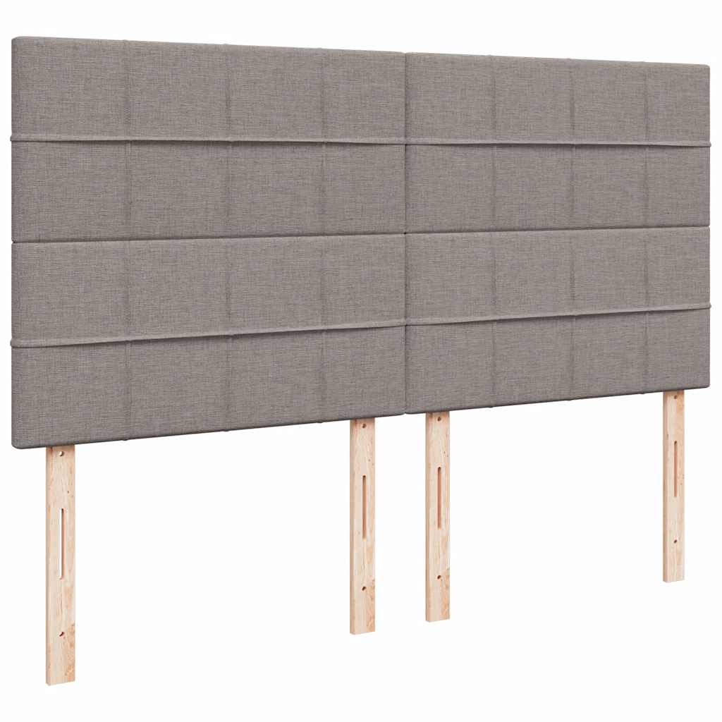 Boxspring met matras stof taupe 200x200 cm is nu te koop bij PeponiXL, paradijselijk wonen!