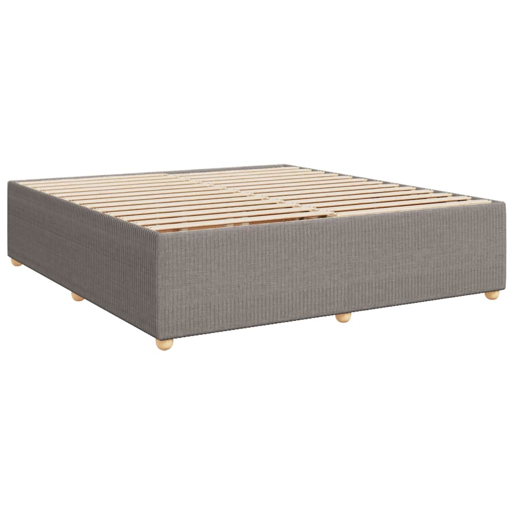 Boxspring met matras stof taupe 200x200 cm is nu te koop bij PeponiXL, paradijselijk wonen!
