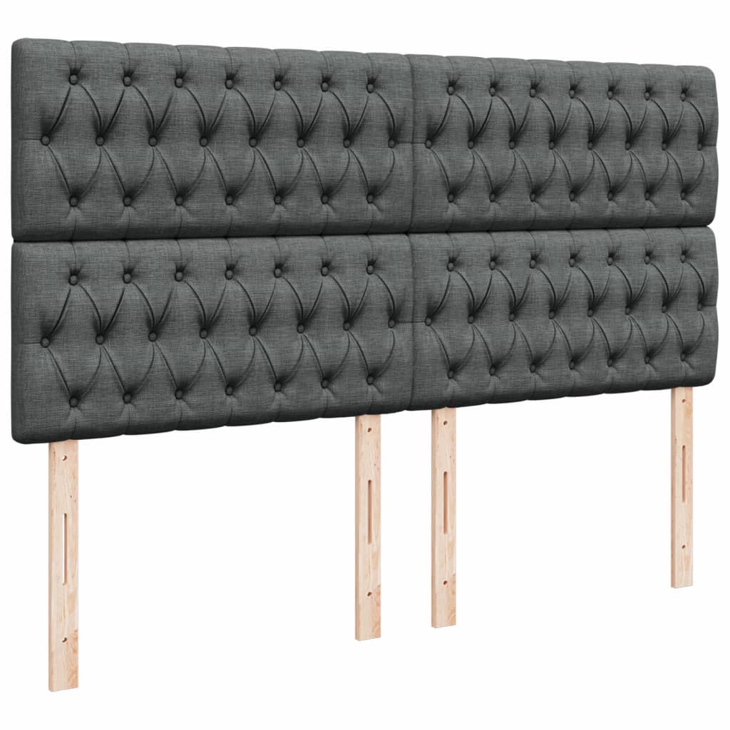 Boxspring met matras stof donkergrijs 200x200 cm is nu te koop bij PeponiXL, paradijselijk wonen!