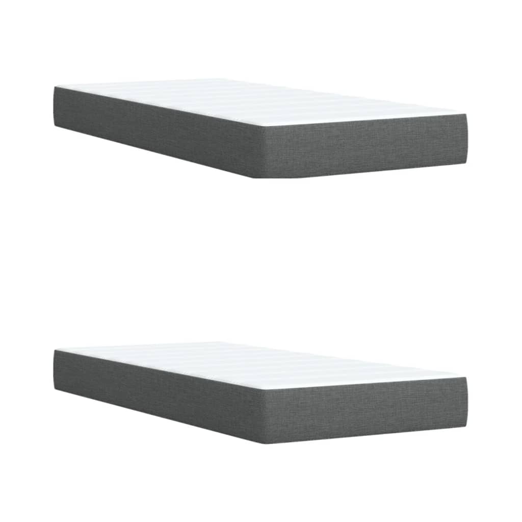 Boxspring met matras stof donkergrijs 200x200 cm is nu te koop bij PeponiXL, paradijselijk wonen!