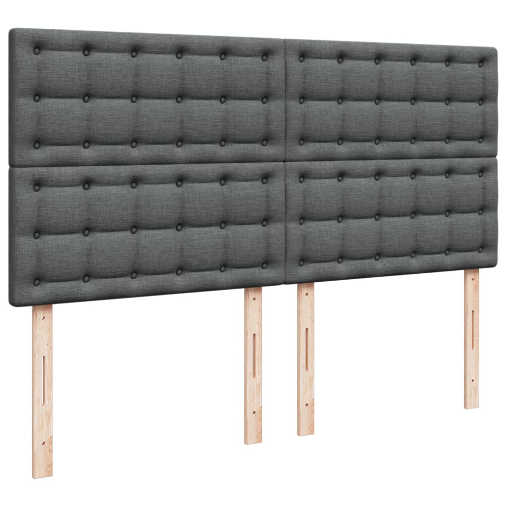 Boxspring met matras stof donkergrijs 200x200 cm is nu te koop bij PeponiXL, paradijselijk wonen!
