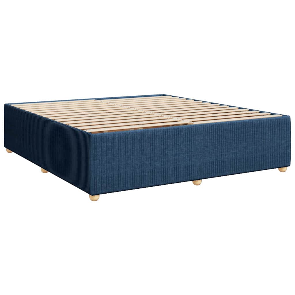 Boxspring met matras stof blauw 200x200 cm is nu te koop bij PeponiXL, paradijselijk wonen!