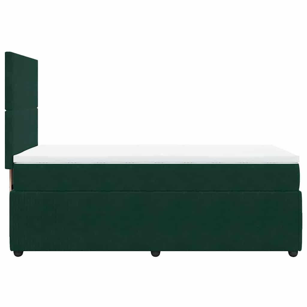 Boxspring met matras fluweel donkergroen 90x190 cm is nu te koop bij PeponiXL, paradijselijk wonen!