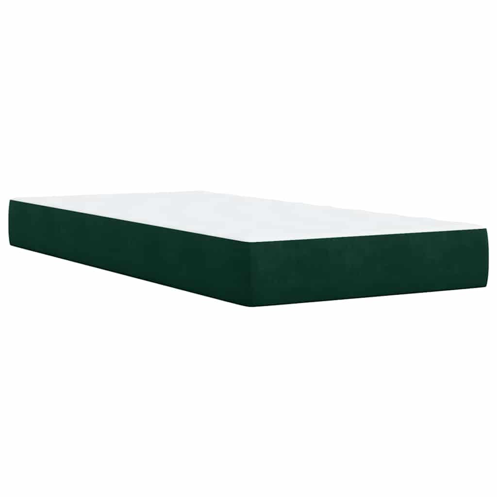 Boxspring met matras fluweel donkergroen 90x190 cm is nu te koop bij PeponiXL, paradijselijk wonen!