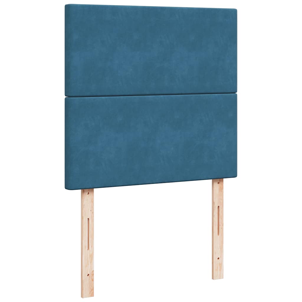Boxspring met matras fluweel donkerblauw 90x190 cm is nu te koop bij PeponiXL, paradijselijk wonen!