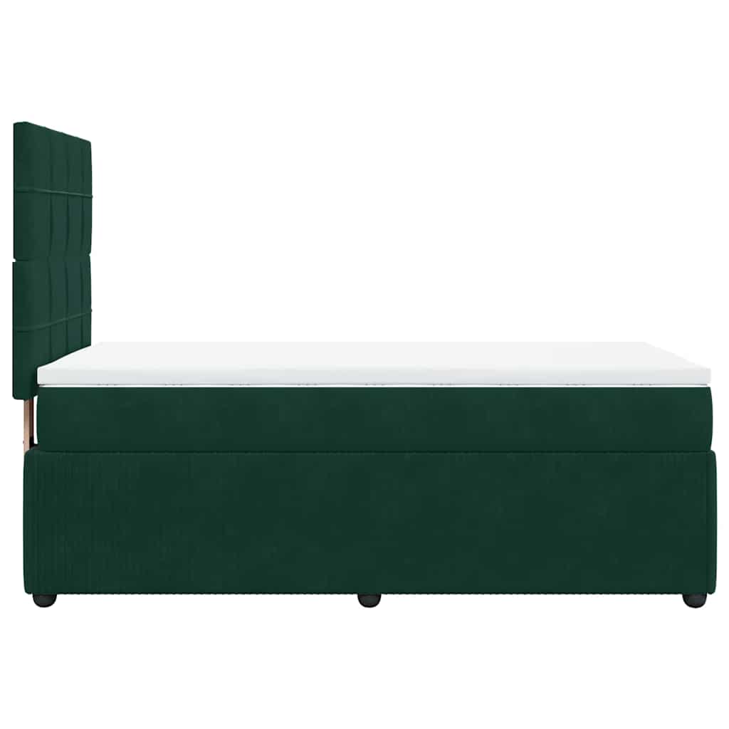 Boxspring met matras fluweel donkergroen 90x190 cm is nu te koop bij PeponiXL, paradijselijk wonen!