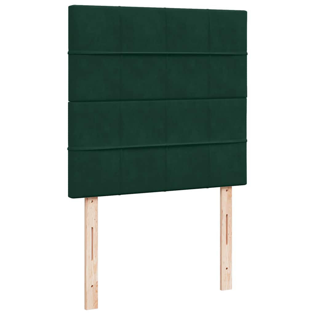 Boxspring met matras fluweel donkergroen 90x190 cm is nu te koop bij PeponiXL, paradijselijk wonen!