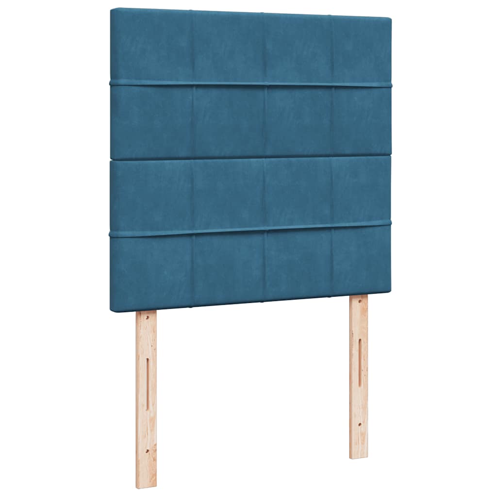 Boxspring met matras fluweel donkerblauw 90x190 cm is nu te koop bij PeponiXL, paradijselijk wonen!