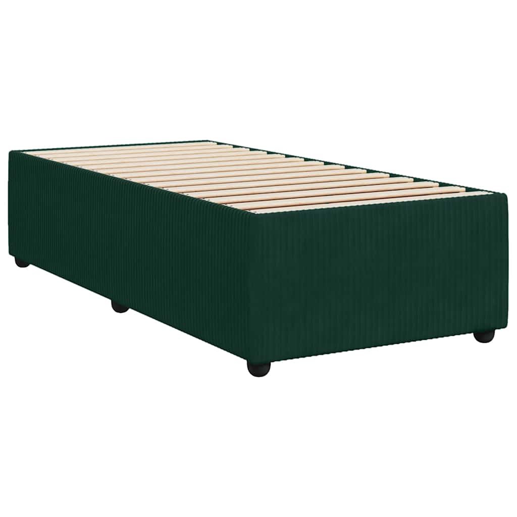 Boxspring met matras fluweel donkergroen 90x190 cm is nu te koop bij PeponiXL, paradijselijk wonen!