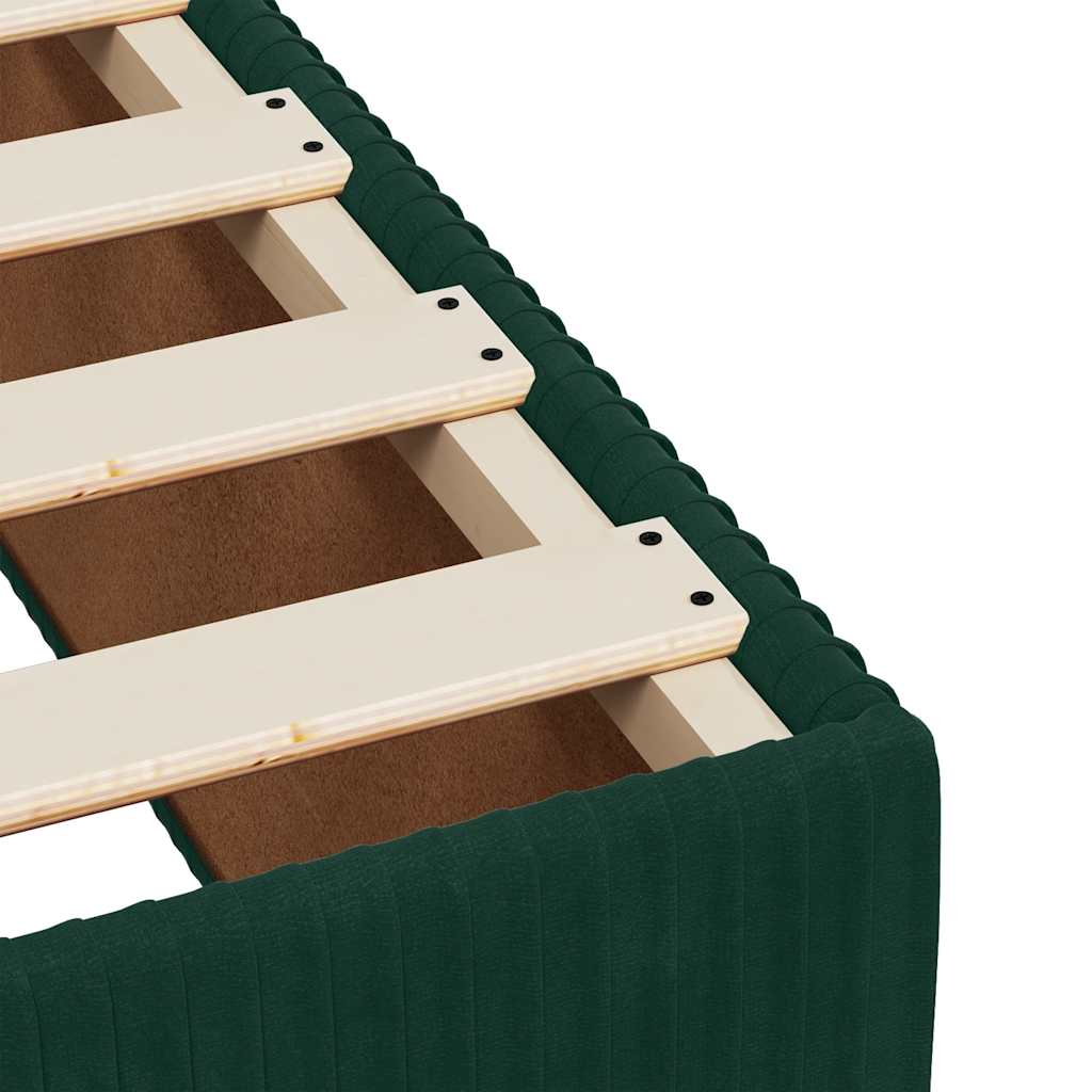 Boxspring met matras fluweel donkergroen 90x200 cm is nu te koop bij PeponiXL, paradijselijk wonen!