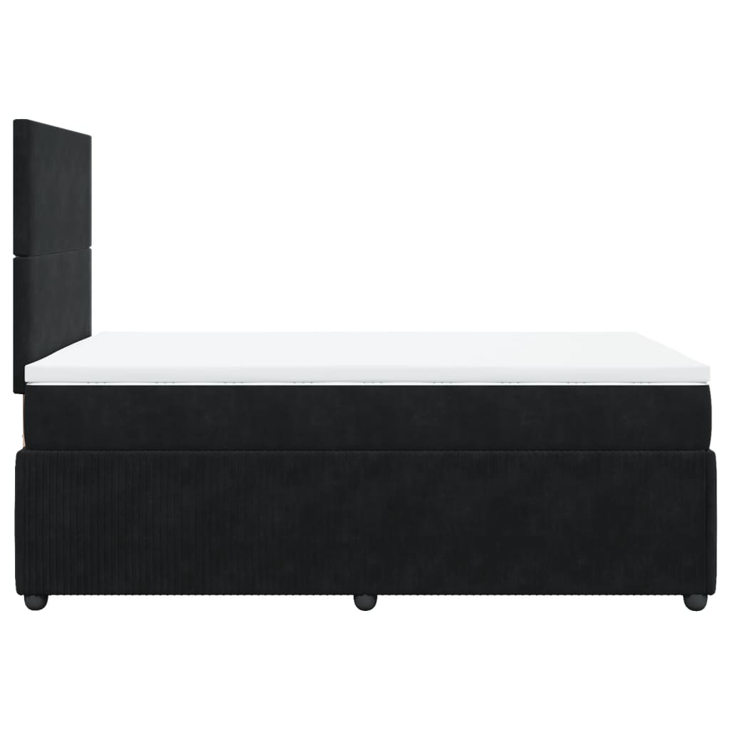 Boxspring met matras fluweel zwart 120x190 cm is nu te koop bij PeponiXL, paradijselijk wonen!