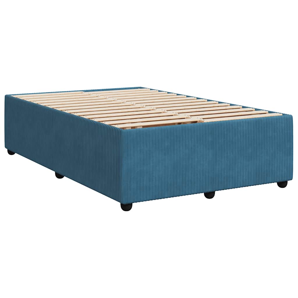 Boxspring met matras fluweel donkerblauw 120x190 cm is nu te koop bij PeponiXL, paradijselijk wonen!