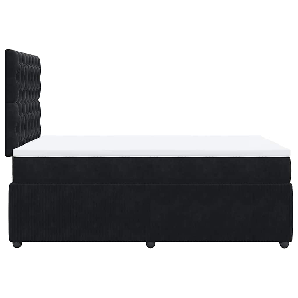 Boxspring met matras fluweel zwart 120x190 cm is nu te koop bij PeponiXL, paradijselijk wonen!
