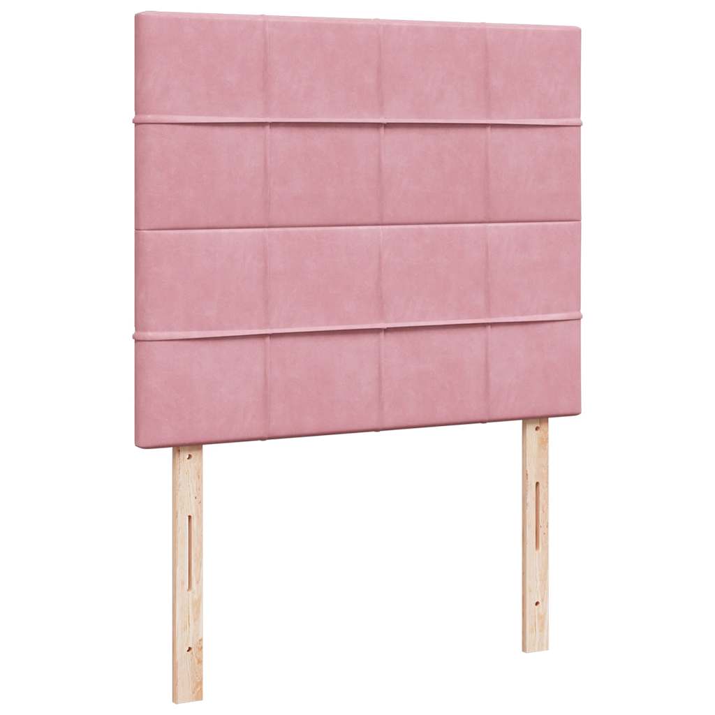 Boxspring met matras fluweel roze 120x200 cm is nu te koop bij PeponiXL, paradijselijk wonen!