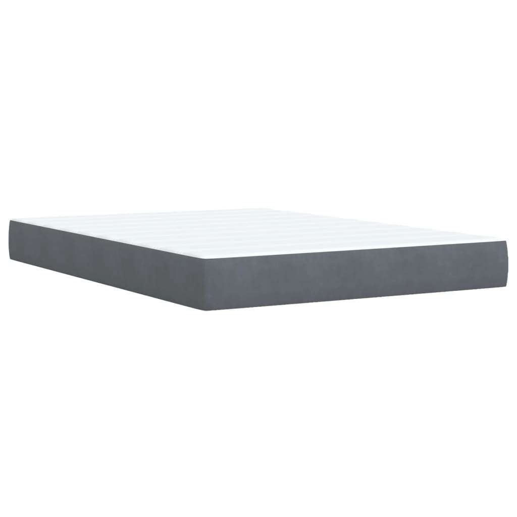 Boxspring met matras fluweel donkergrijs 140x190 cm is nu te koop bij PeponiXL, paradijselijk wonen!