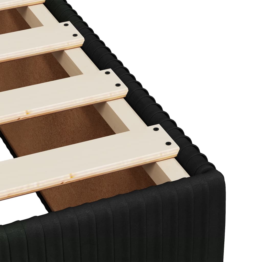 Boxspring met matras fluweel zwart 160x200 cm is nu te koop bij PeponiXL, paradijselijk wonen!