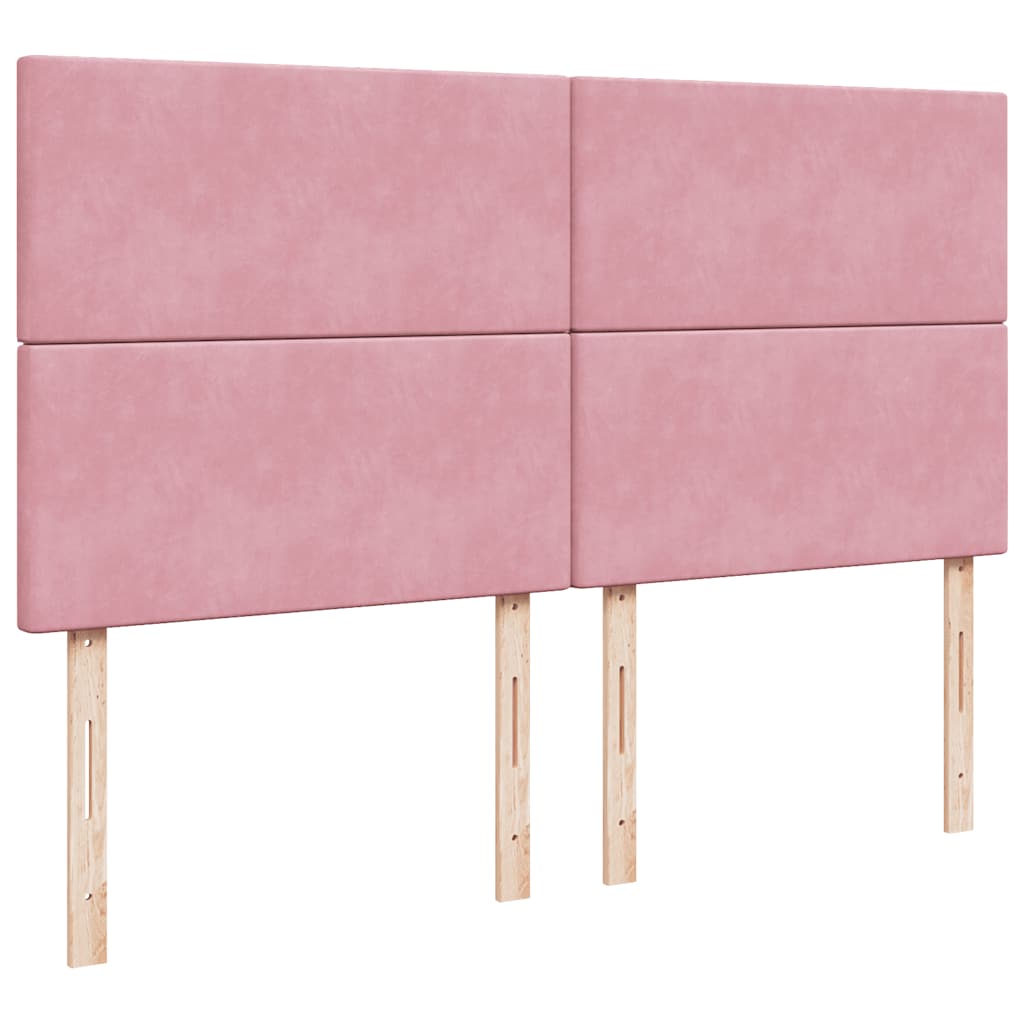 Boxspring met matras fluweel roze 180x200 cm is nu te koop bij PeponiXL, paradijselijk wonen!