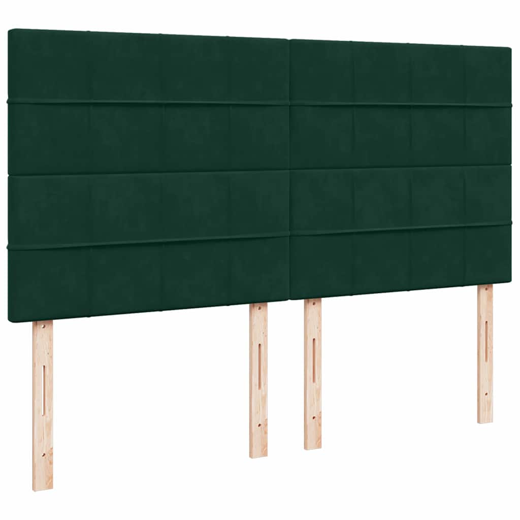 Boxspring met matras fluweel donkergroen 180x200 cm is nu te koop bij PeponiXL, paradijselijk wonen!