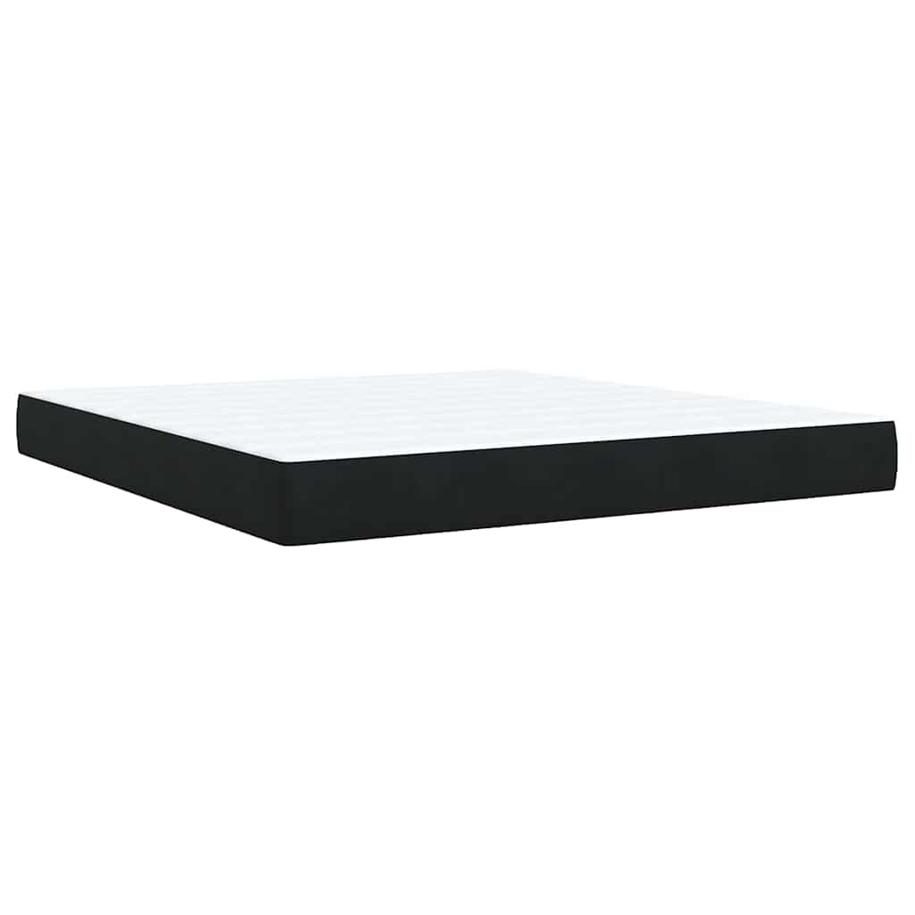 Boxspring met matras fluweel zwart 180x200 cm is nu te koop bij PeponiXL, paradijselijk wonen!