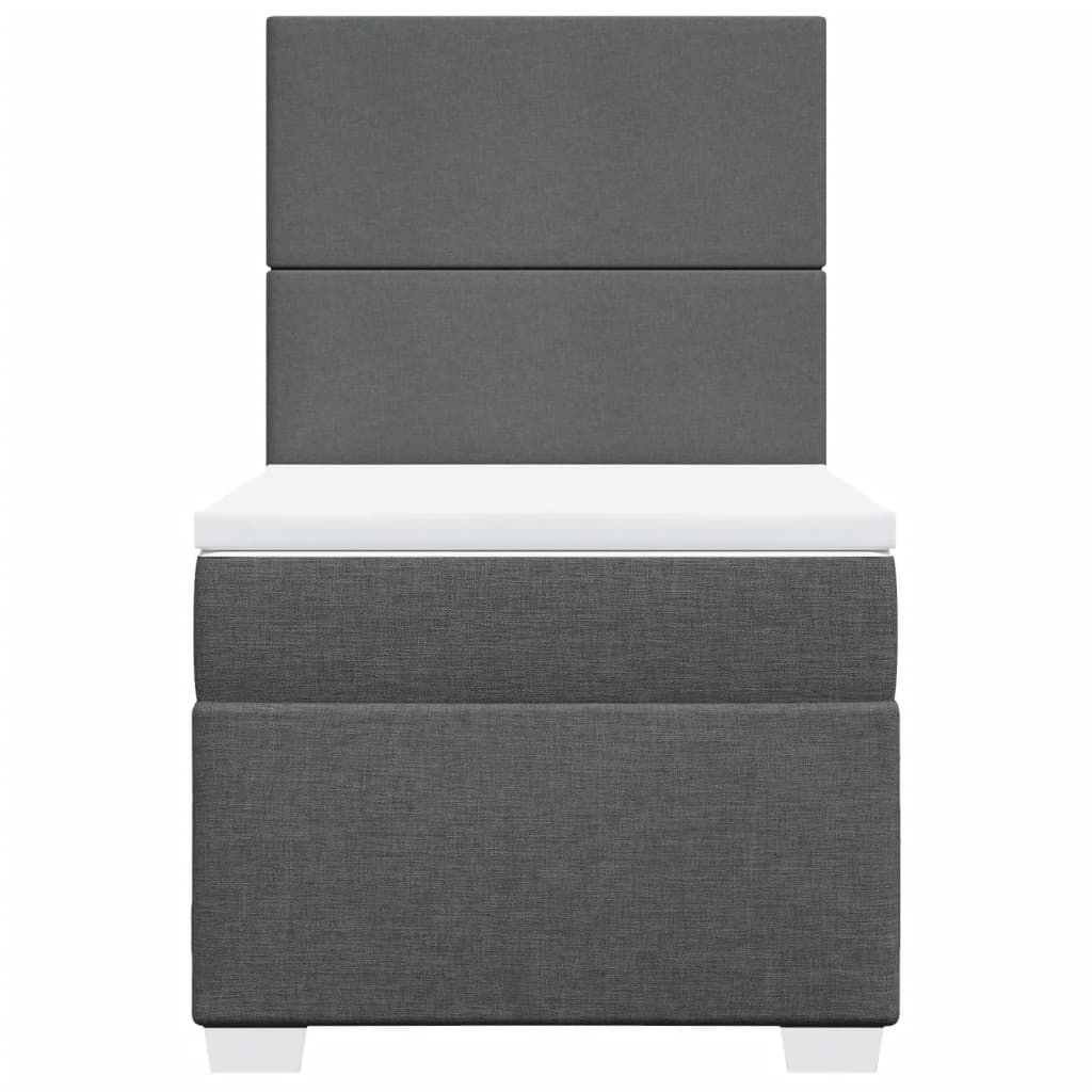 Boxspring met matras stof donkergrijs 80x200 cm is nu te koop bij PeponiXL, paradijselijk wonen!