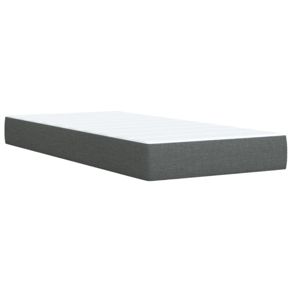 Boxspring met matras stof donkergrijs 80x200 cm is nu te koop bij PeponiXL, paradijselijk wonen!