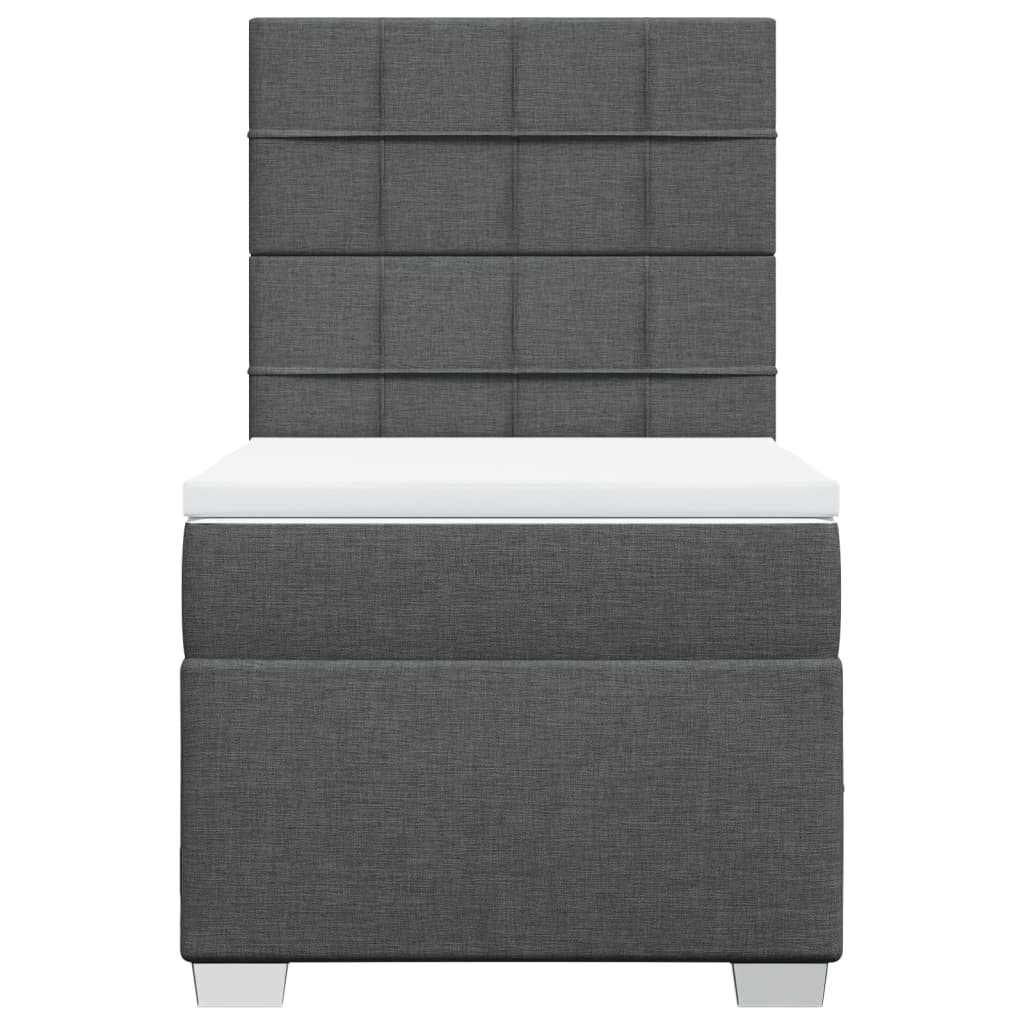 Boxspring met matras stof donkergrijs 80x200 cm is nu te koop bij PeponiXL, paradijselijk wonen!