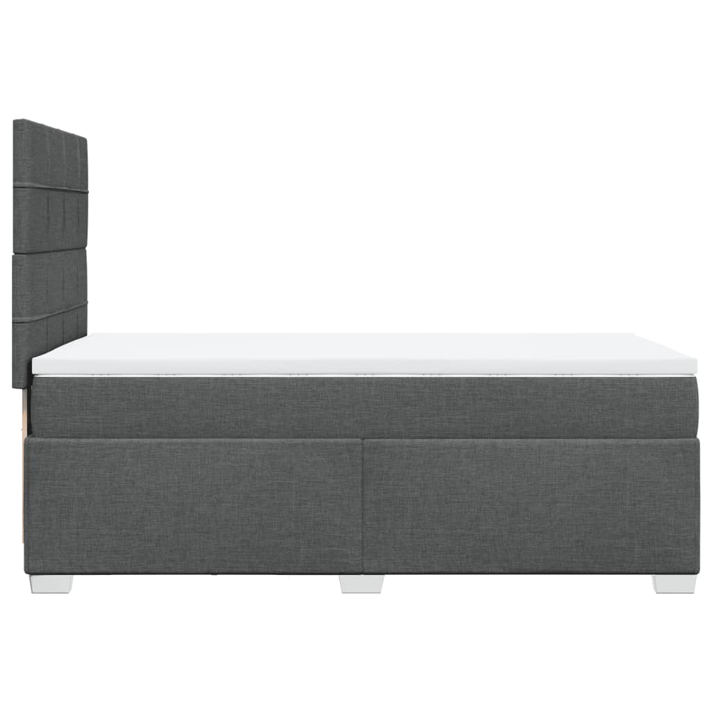Boxspring met matras stof donkergrijs 80x200 cm is nu te koop bij PeponiXL, paradijselijk wonen!