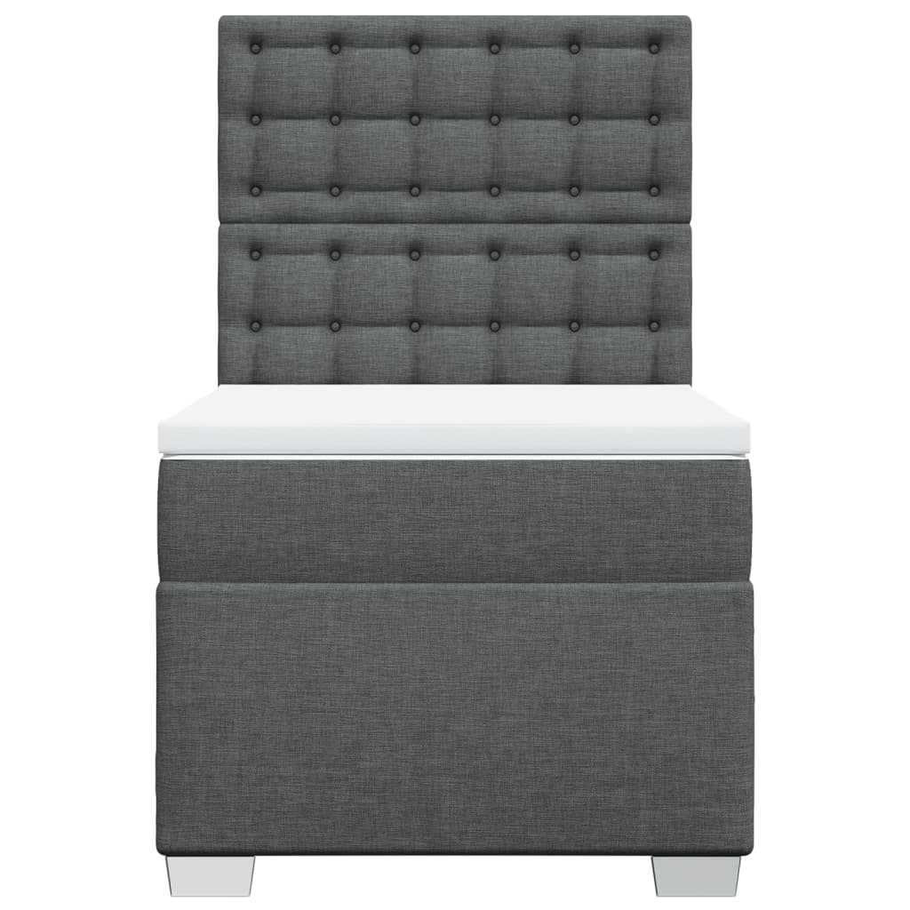 Boxspring met matras stof donkergrijs 80x200 cm is nu te koop bij PeponiXL, paradijselijk wonen!