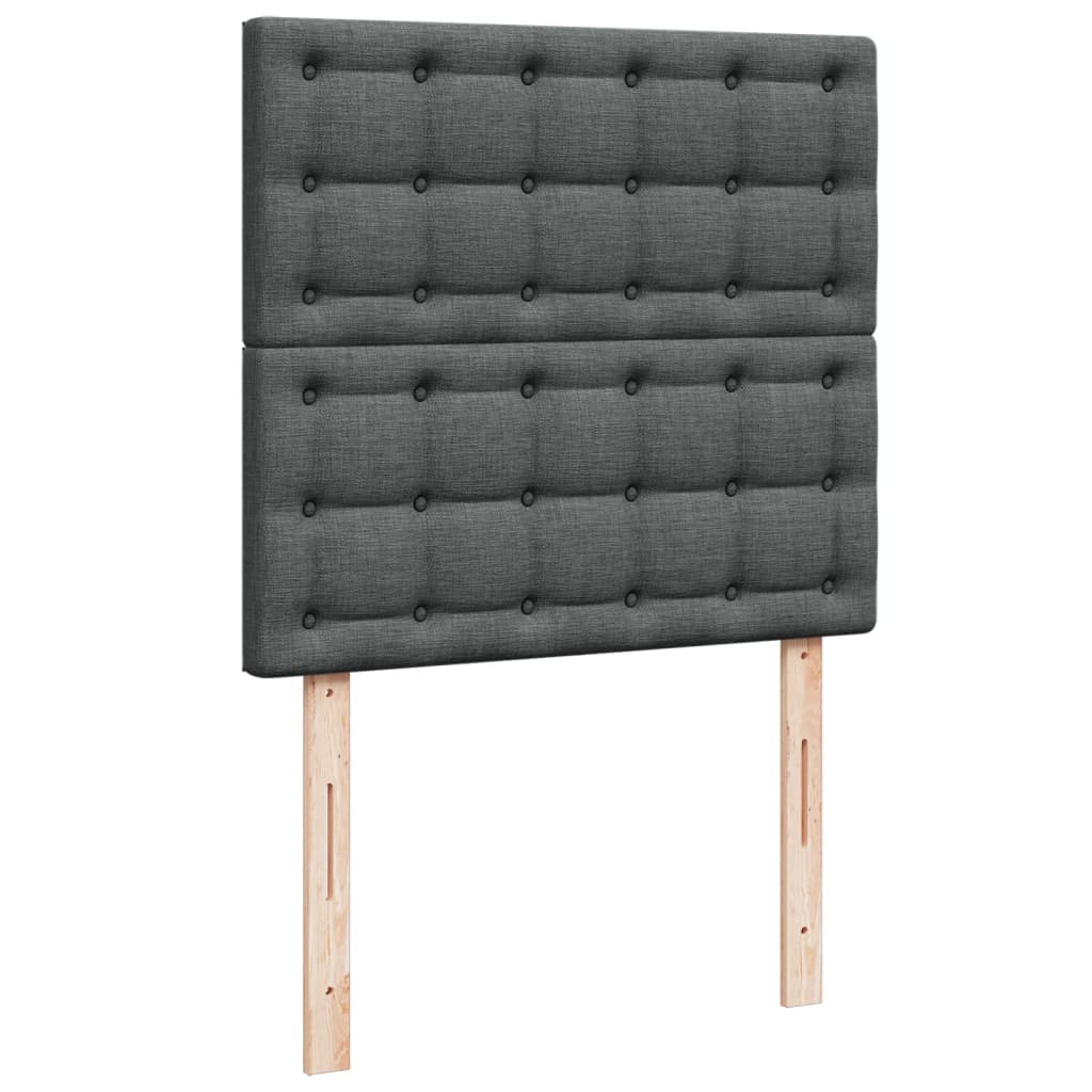 Boxspring met matras stof donkergrijs 80x200 cm is nu te koop bij PeponiXL, paradijselijk wonen!