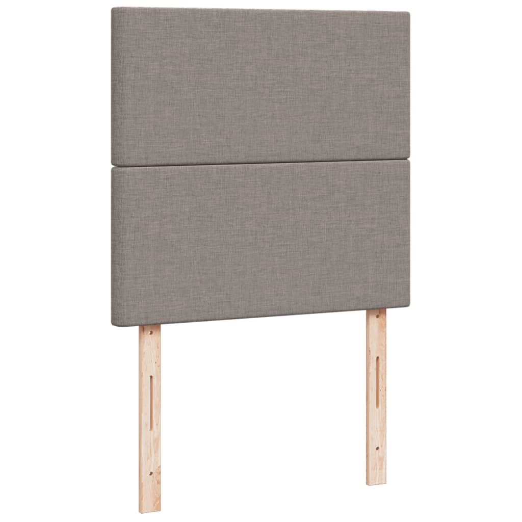 Boxspring met matras stof taupe 90x190 cm is nu te koop bij PeponiXL, paradijselijk wonen!