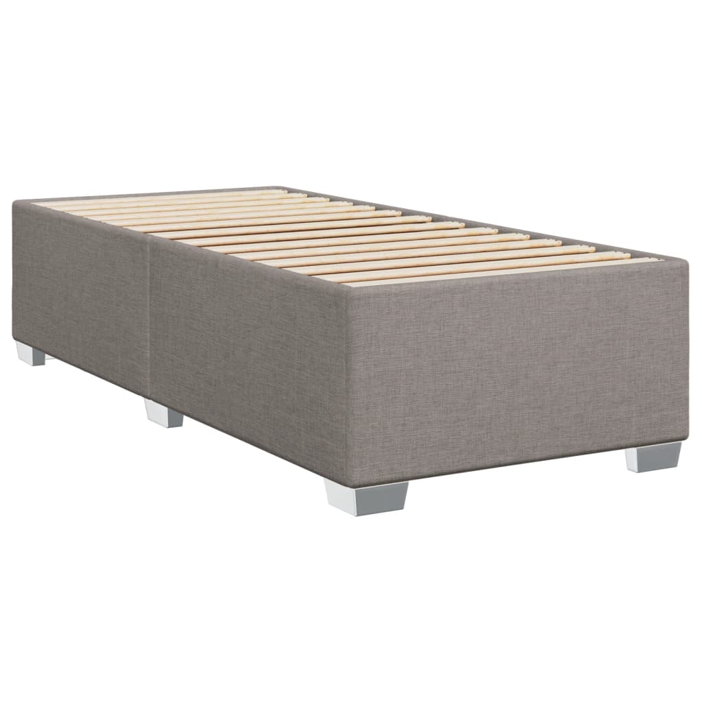 Boxspring met matras stof taupe 90x190 cm is nu te koop bij PeponiXL, paradijselijk wonen!